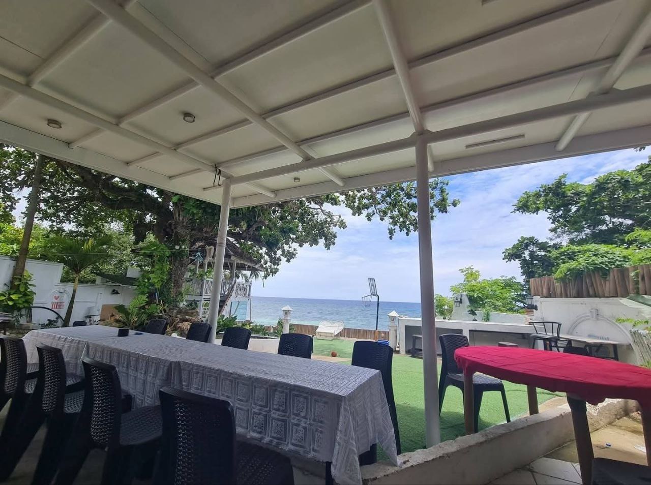 Evening or sunset villa view